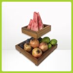 میوه خوری چوبی دو طبقه